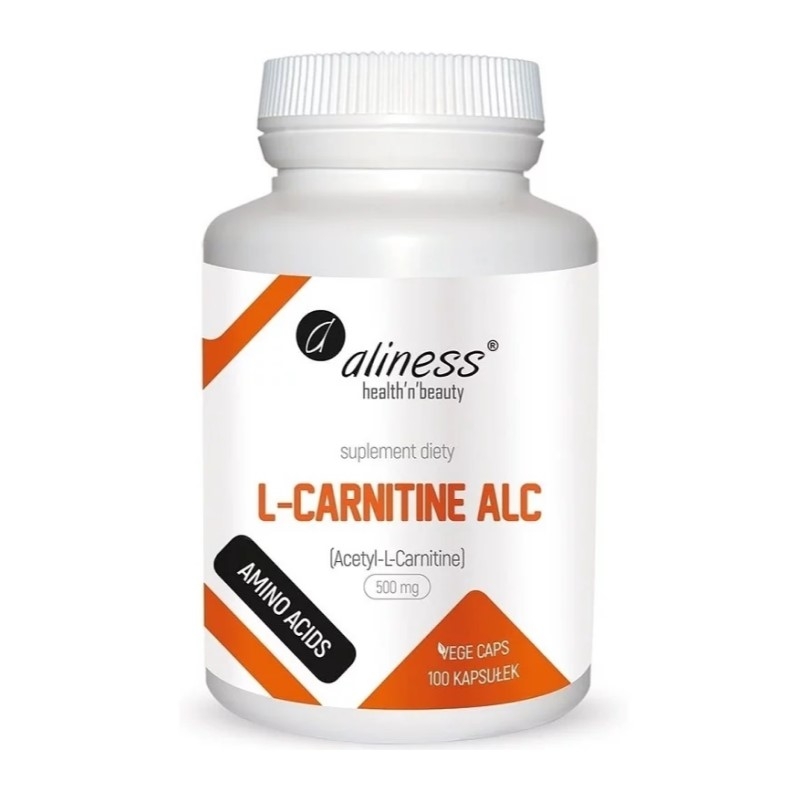 ALINESS L-Carnitine ALC 500 mg 100 veg caps.