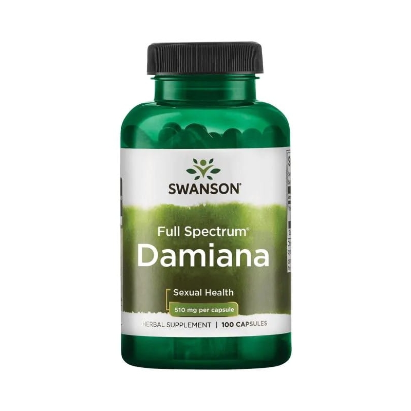 SWANSON Damiana Leaves 510 mg 100 caps.