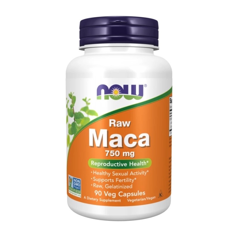 NOW FOODS MACA Raw 6:1 750mg 90 vcaps.