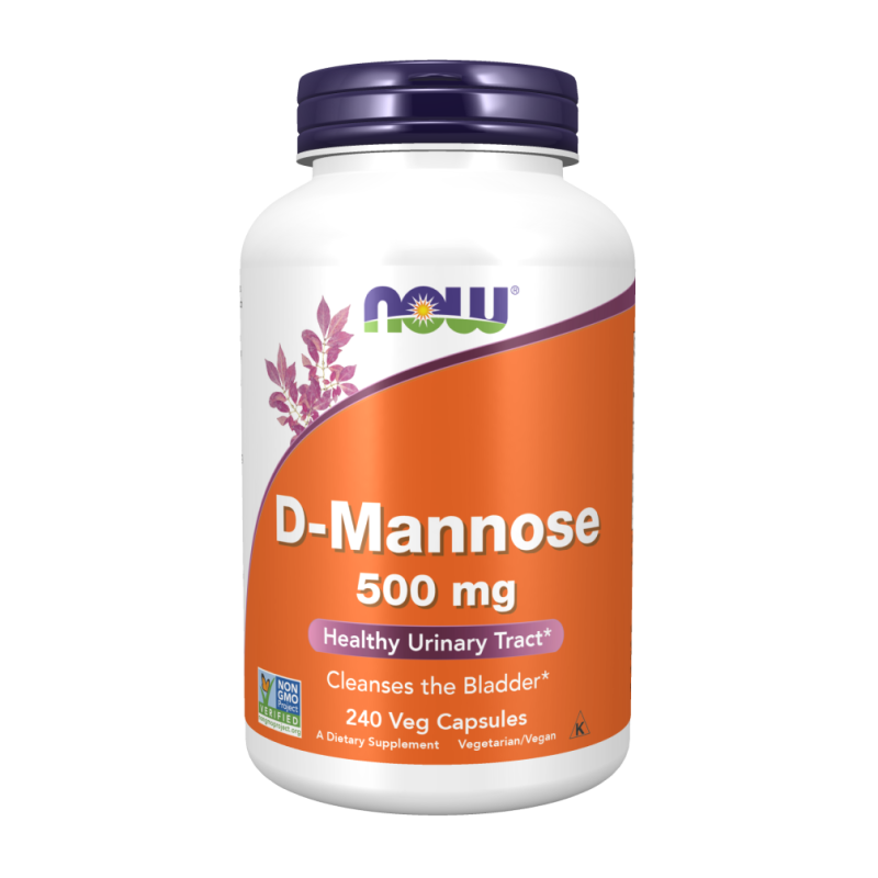 NOW FOODS D-Mannose 500 mg 240 veg caps.