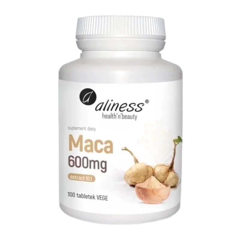 ALINESS Maca ekstrakt 10:1 600 mg 100 veg tabs.