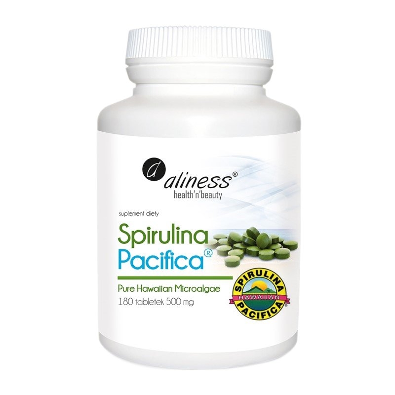 ALINESS Spirulina Pacifica 500 mg 180 veg tabs.