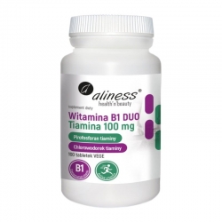 ALINESS Witamina B1 100 mg ( Tiamina ) DUO 100 veg tabs.