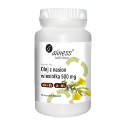 ALINESS Olej z Nasion Wiesiołka 500 mg GLA 9% / LA 85% 90 softgels