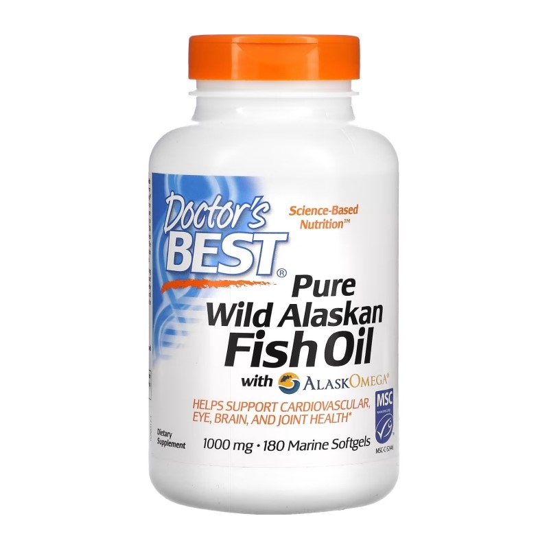 DOCTOR'S BEST Pure Alaskan Fish Oil 180 gels