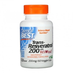 Doctors Best Trans-Resveratrol 200mg + ResVinol 60 weg.kaps.
