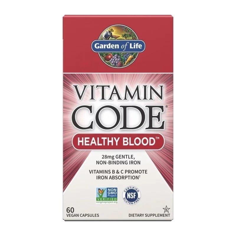 GARDEN OF LIFE Vitamin Code Healthy Blood 60 veg caps.