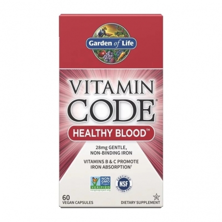 GARDEN OF LIFE Vitamin Code Healthy Blood 60 veg caps.