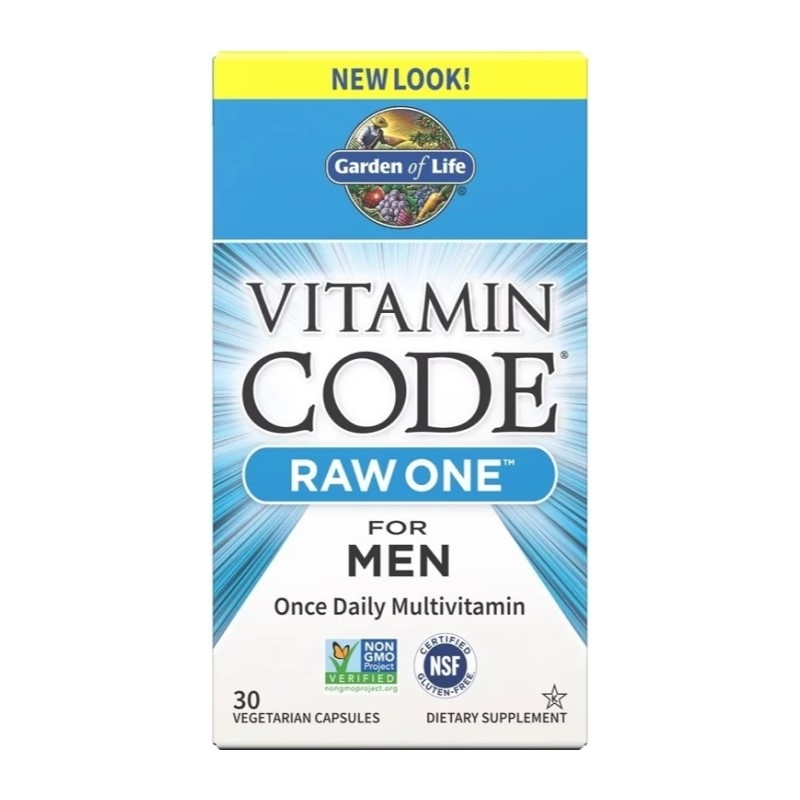 GARDEN OF LIFE Vitamin Code RAW One For Men 30 veg caps.