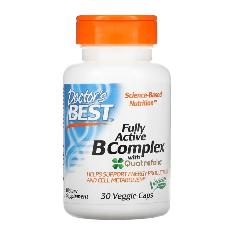 DOCTOR'S BEST Fully Active B-Complex 30 veg caps.