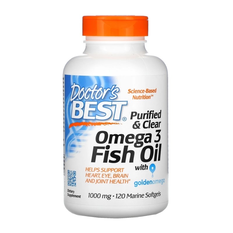 DOCTOR'S BEST Omega 3 Fish Oil 1000 mg 120 softgels