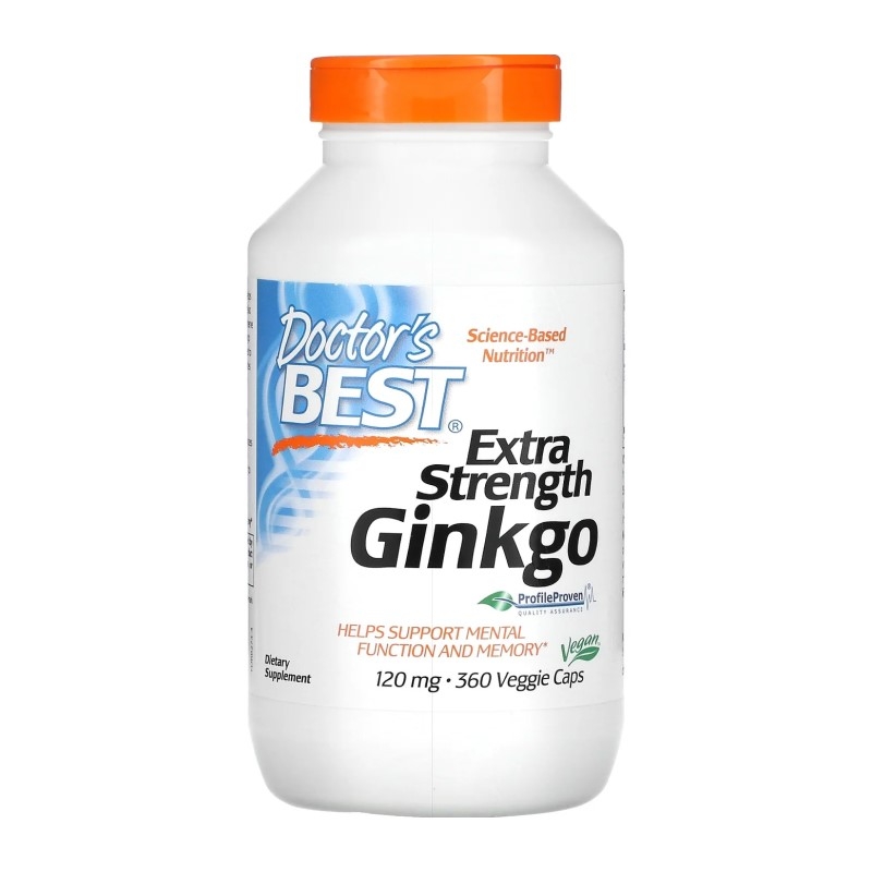 DOCTOR'S BEST Ginkgo 120 mg 360 veg caps.