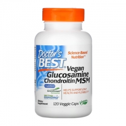 DOCTOR'S BEST Vegan Glukozamina, Chondroityna + MSM 120 veg caps.
