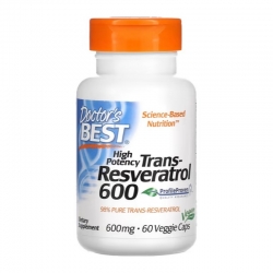 DOCTOR'S BEST Trans-Resveratrol 600 mg 60 veg caps.