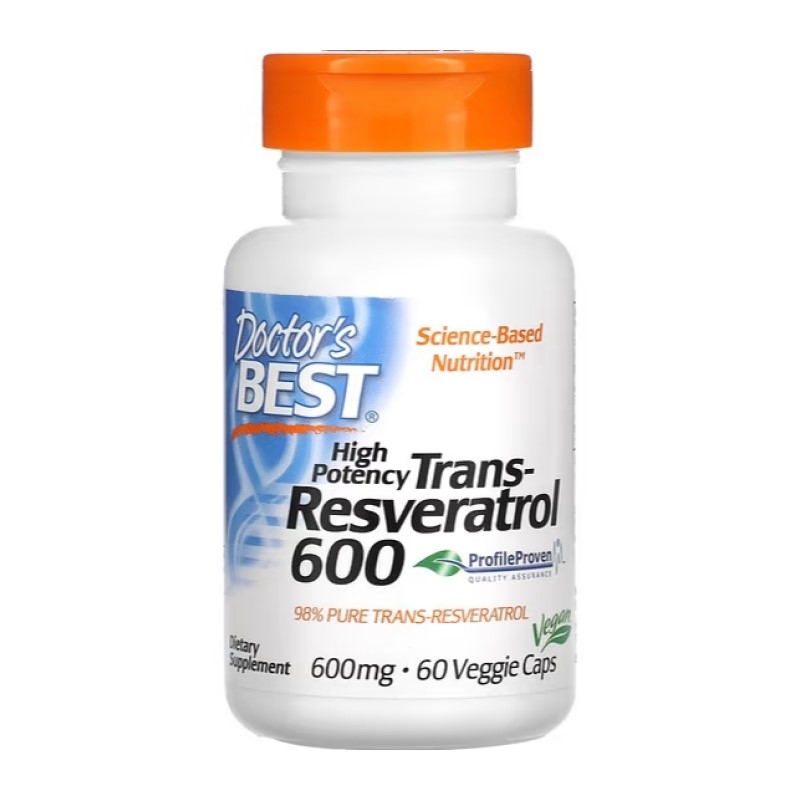 DOCTOR'S BEST Trans-Resveratrol 600 mg 60 veg caps.