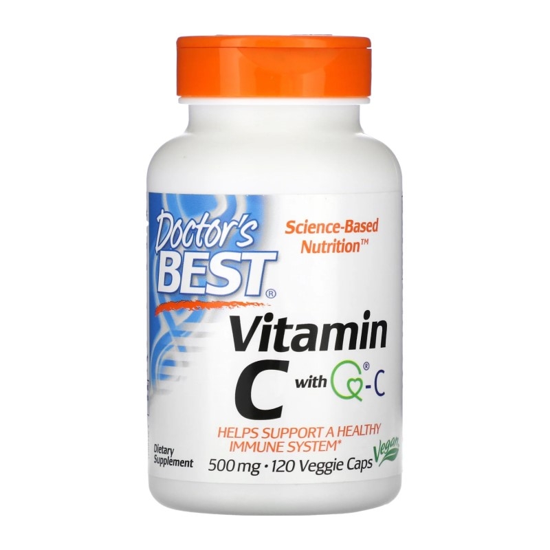 DOCTOR'S BEST Vitamin C with Quali-C 500 mg 120 veg caps.