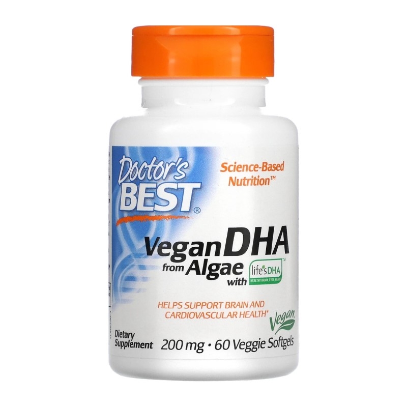 DOCTOR'S BEST Vegan DHA Algae 200 mg 60 vgels