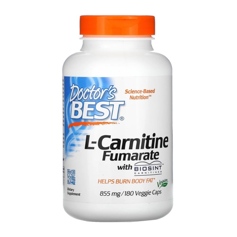 DOCTOR'S BEST L-Carnitine Fumarate 855 mg 180 veg caps.