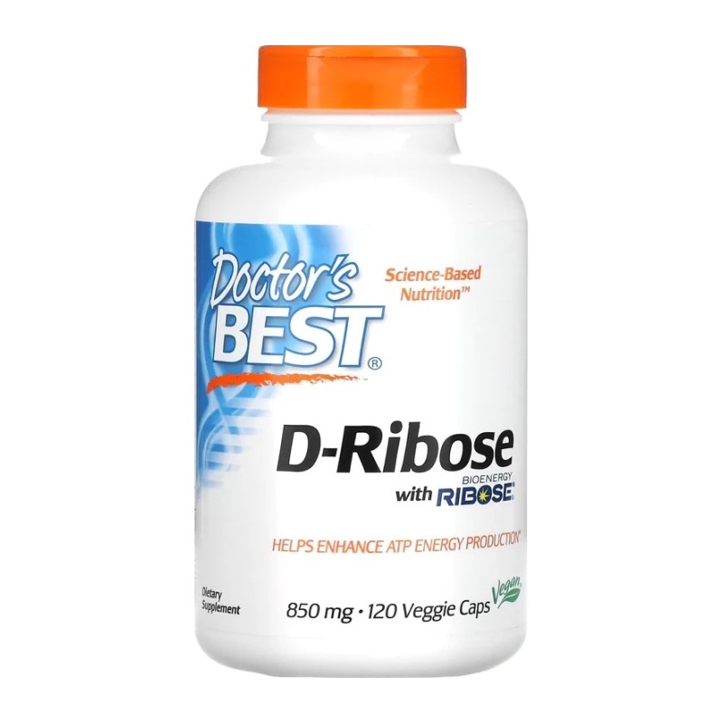 DOCTORS BEST D-Ribose 850 mg 120 veg caps.