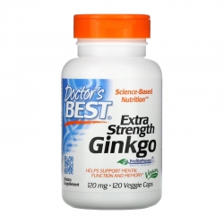 DOCTOR'S BEST Extra Strength Ginkgo 120 mg 120 veg caps.