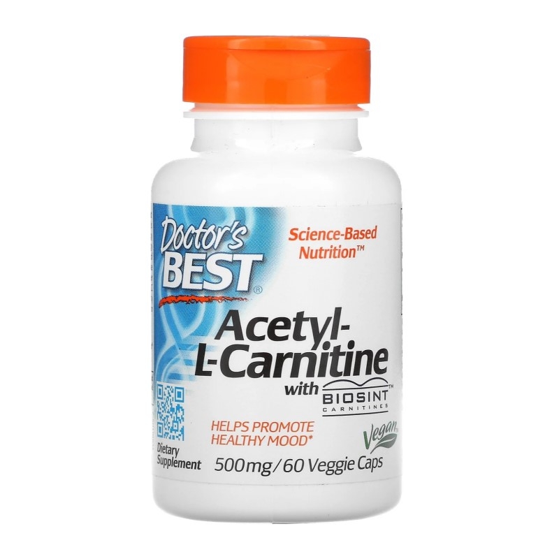 DOCTOR'S BEST Acetyl-L-Carnitine 500 mg 60 veg caps.
