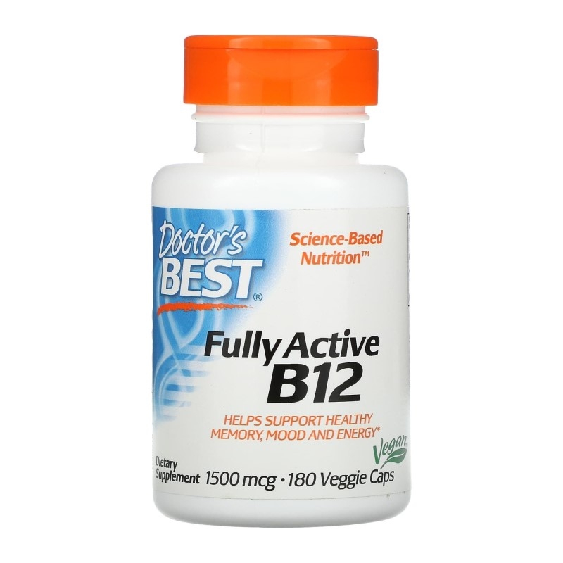 DOCTOR'S BEST Fully Active B-12 1500mg 180 vcaps.