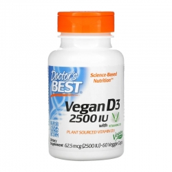 DOCTOR'S BEST Vegan D3 2500IU 60 veg caps.