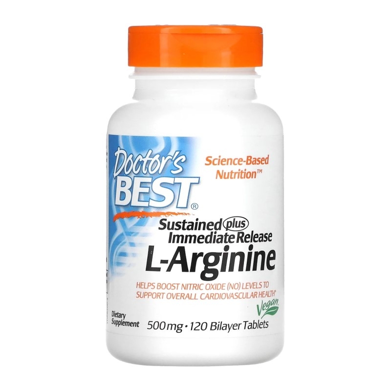 DOCTOR'S BEST L-Arginine Sus.+Immed. 500mg 120 tabl
