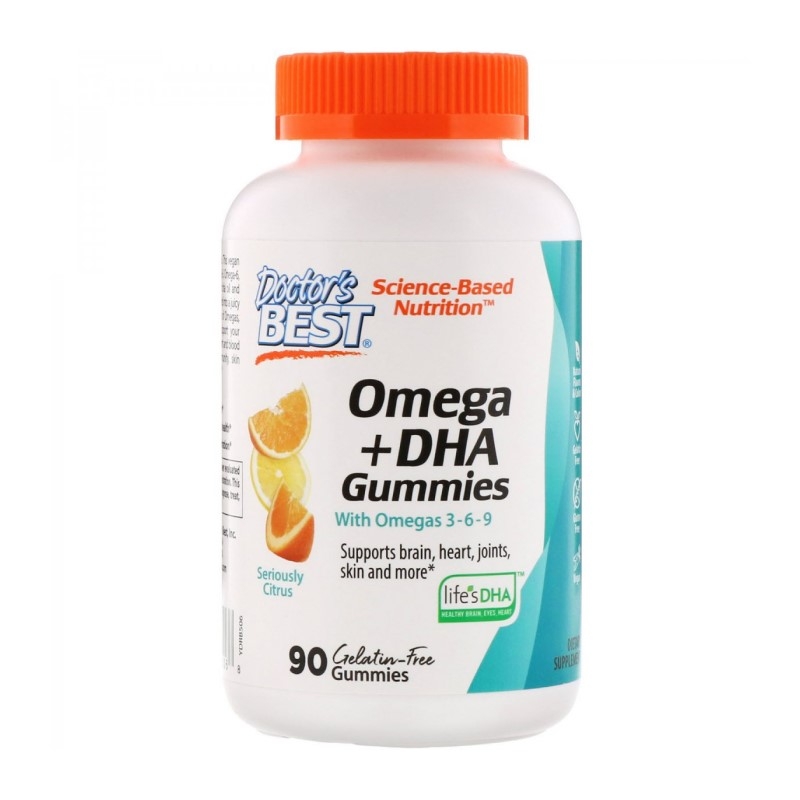 DOCTOR'S BEST Omega+DHA Citrus 90 gummies