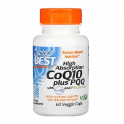 DOCTOR'S BEST High Absorp. CoQ10+PQQ 60 vcaps.