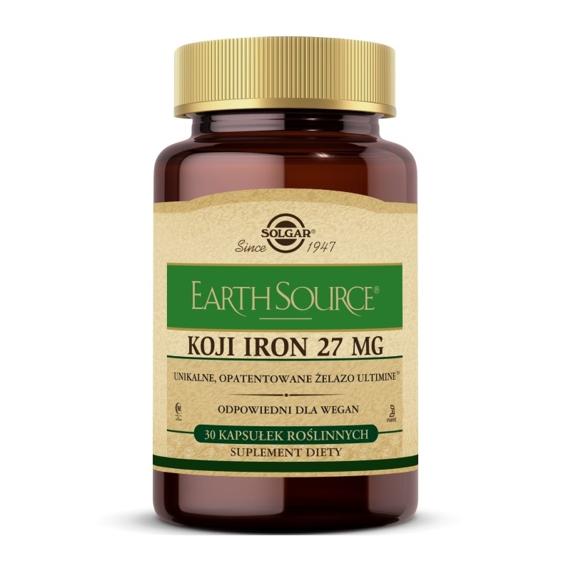 SOLGAR Earth Source Koji Iron 27 mg 30 caps.