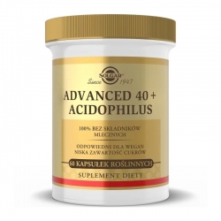 SOLGAR Advanced 40+ Acidophilus 60 veg caps.