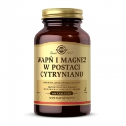 SOLGAR Cytrynian Wapnia i Magnezu 100 tabl.