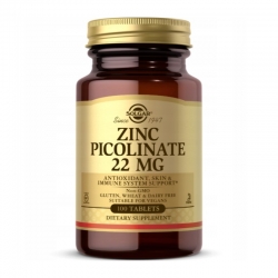 SOLGAR Zinc Picolinate 22 mg 100 tabs.