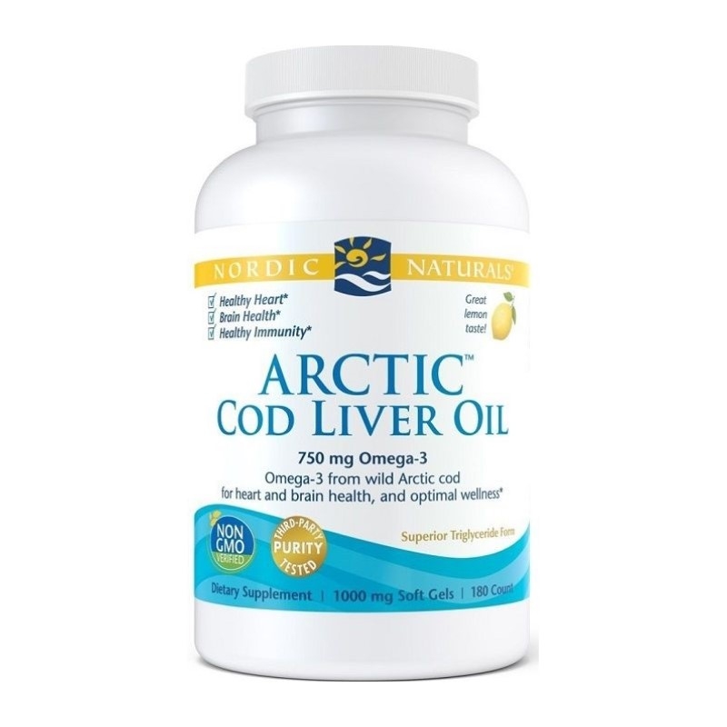 NORDIC NATURALS Arctic Cod Liver Oil 750 mg 180 softgels