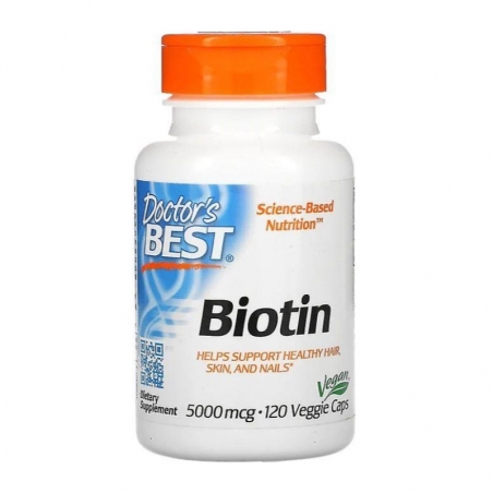 DOCTOR'S BEST Biotin 5000 mcg 120 veg caps.