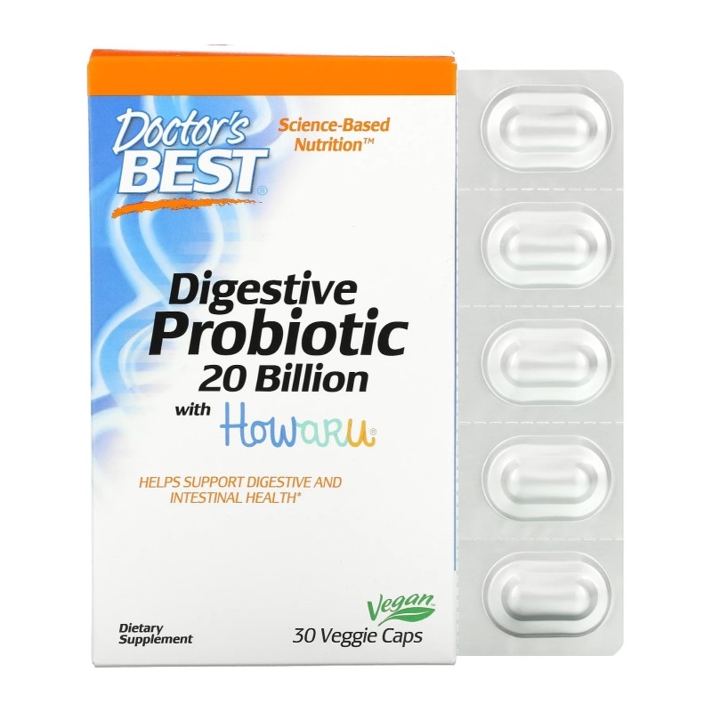 DOCTOR'S BEST Probiotic 20 Billion CFU 30 veg caps.