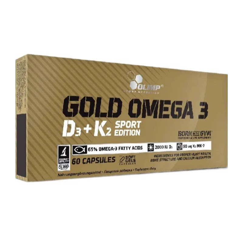 OLIMP Gold Omega 3 D3+K2 Sport Edition 60 caps.