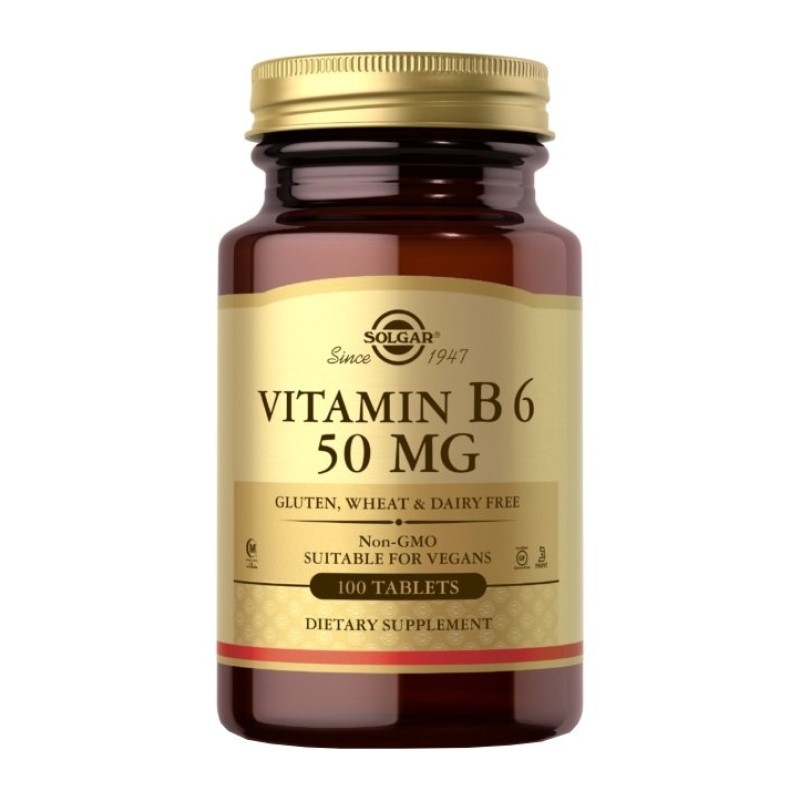 SOLGAR Witamina B-6 50 mg 100 tabs.