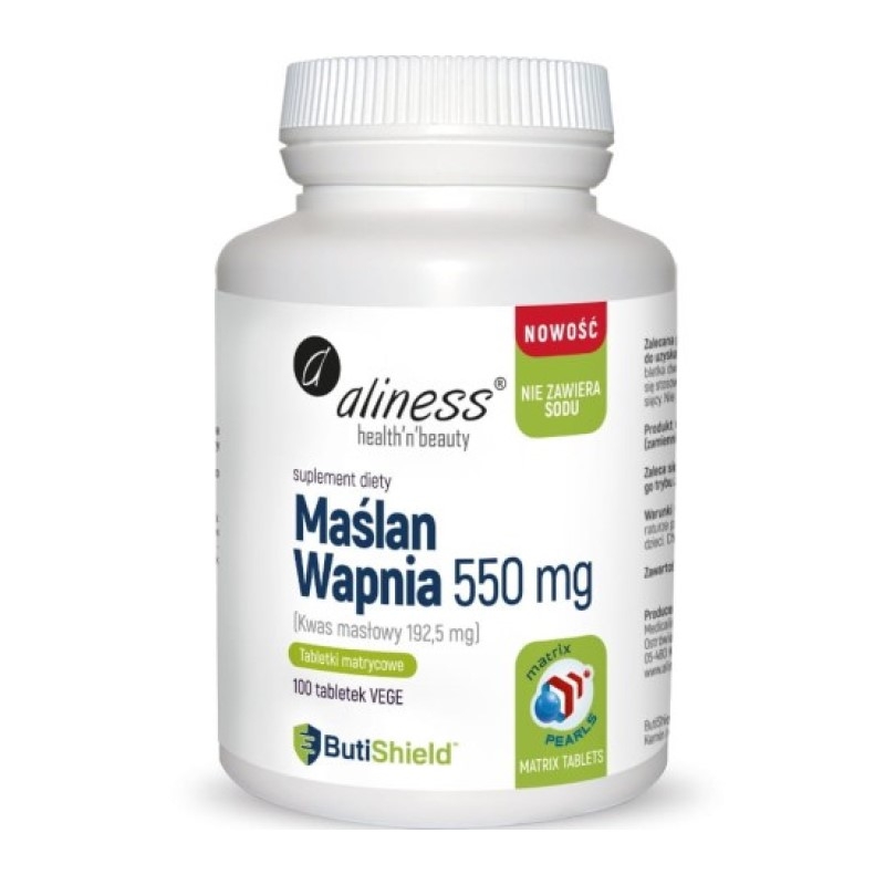 ALINESS Maślan Wapnia 550 mg 100 veg tabs.