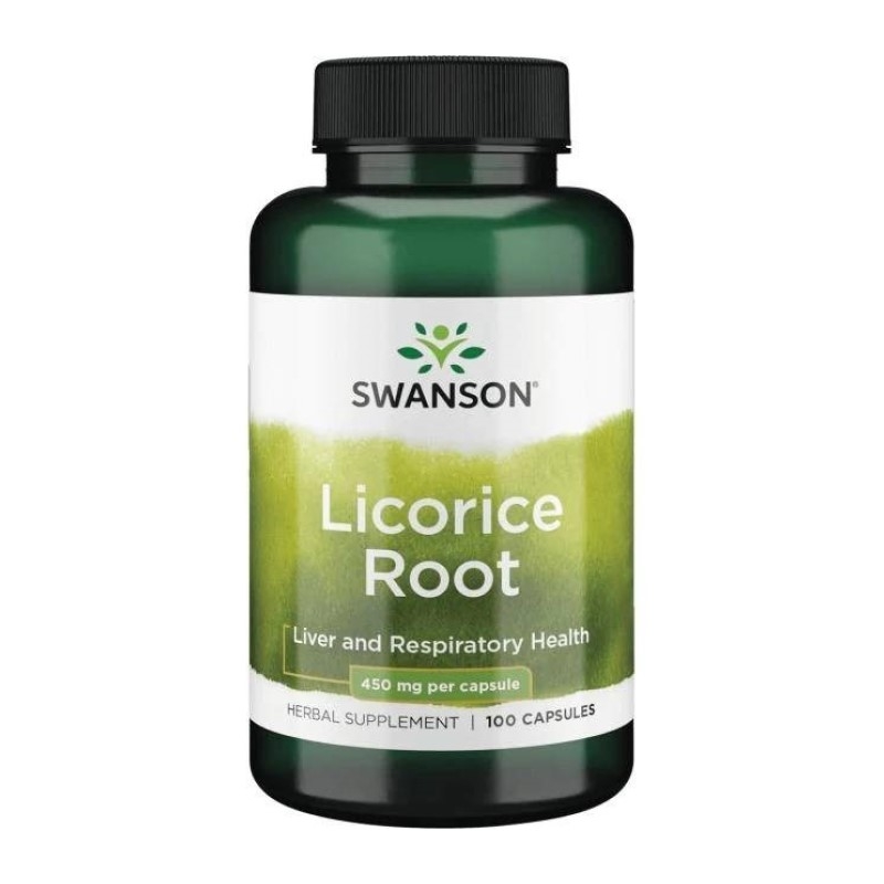 SWANSON Licorete root 450 mg 100 caps.