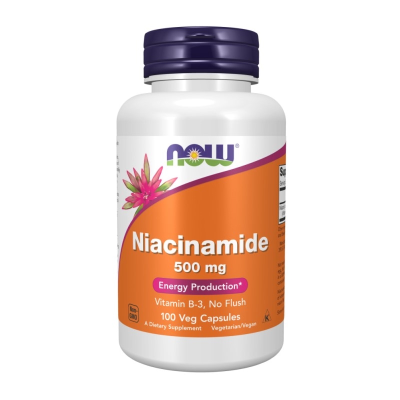 NOW FOODS Niacinamide 500 mg, 100 caps.