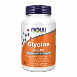 NOW FOODS Glycine 1000 mg 100 veg caps.