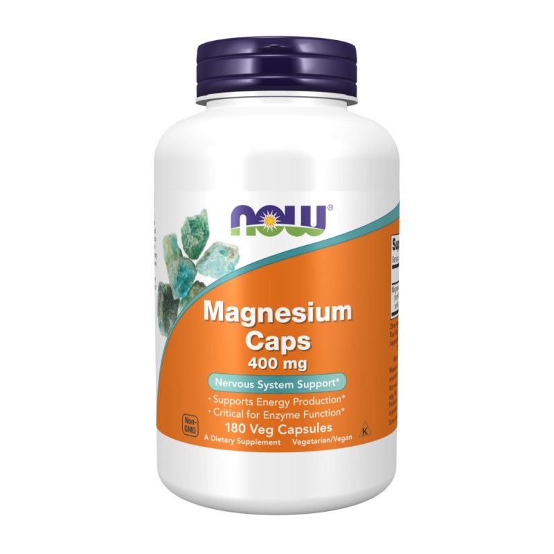NOW FOODS Magnesium 400 mg 180 veg caps.