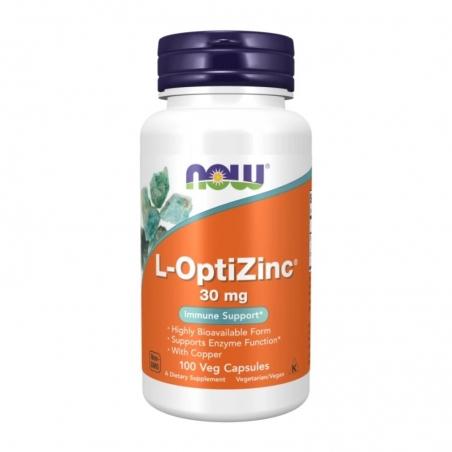 NOW FOODS L-OptiZinc 30 mg 100 veg caps.