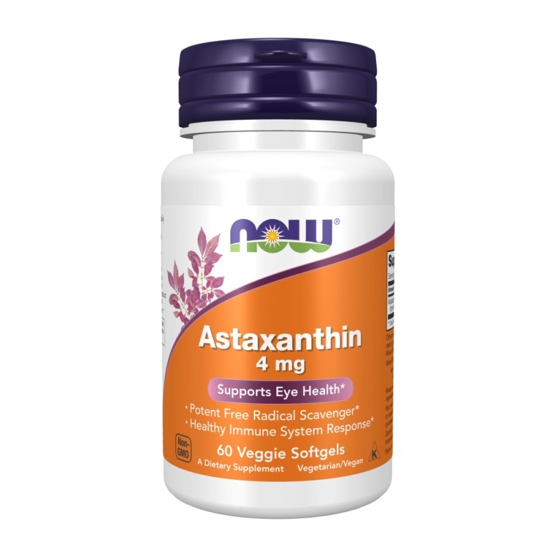 NOW FOODS Astaxanthin 4mg 60 gels.