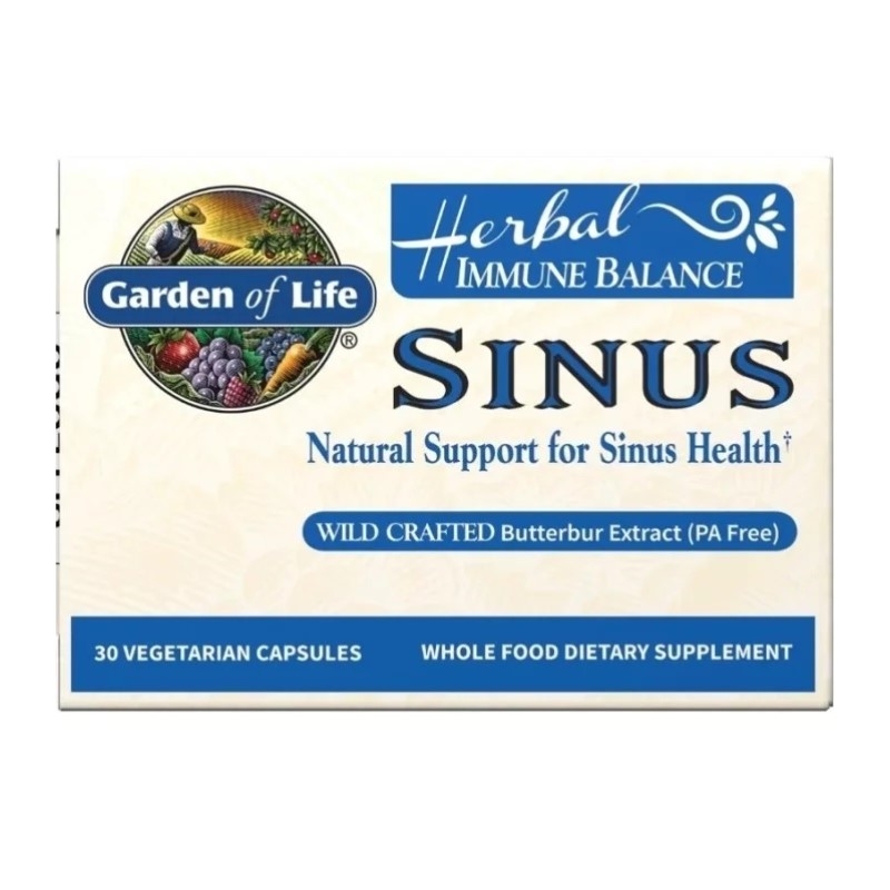 GARDEN OF LIFE Immune Balance Sinus 30 veg caps.