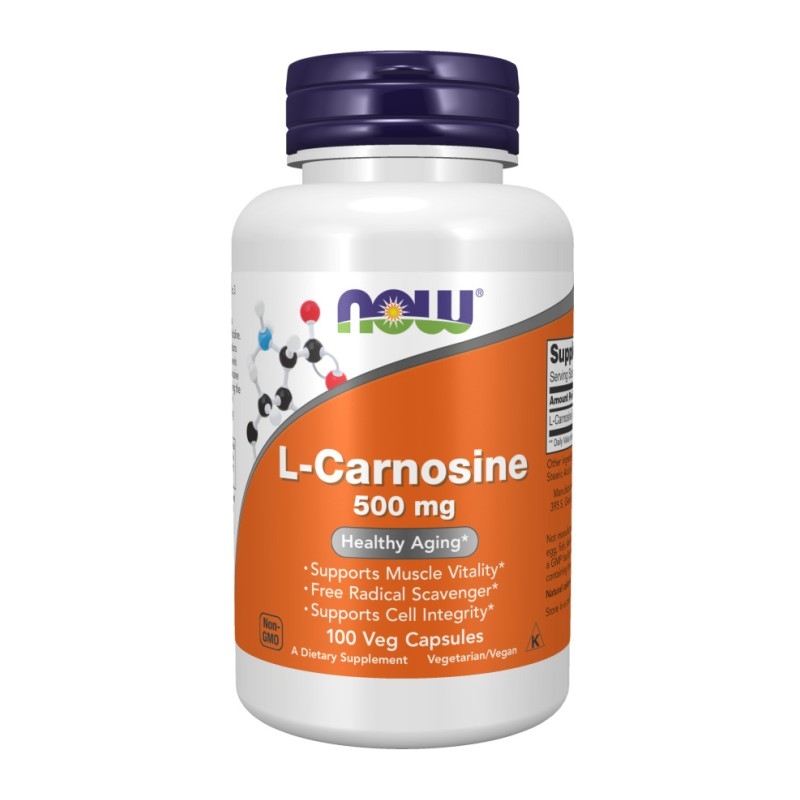 NOW FOODS L-Carnosine 500 mg 100 veg caps.