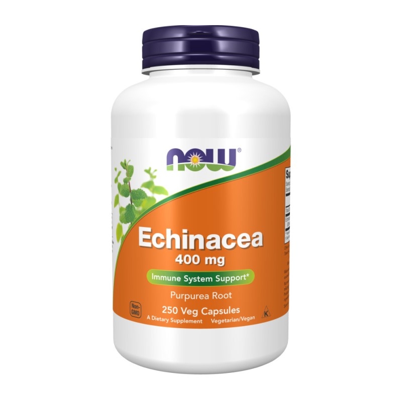 NOW FOODS Echinacea 400 mg 250 veg caps.