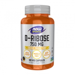 NOW FOODS D-Ribose 750 mg 120 veg caps.